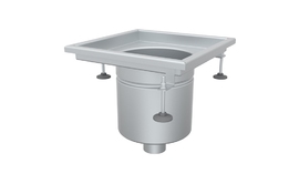 Круглый трап 250Х250 с вертикальным выпуском 50мм