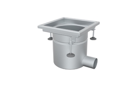 Круглый трап 200Х200 с горизонтальным выпуском 50мм