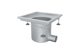 Круглый трап 250Х250 с горизонтальным выпуском 50мм