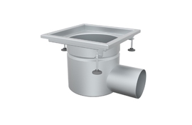 Круглый трап 280Х280 с горизонтальным выпуском 110мм