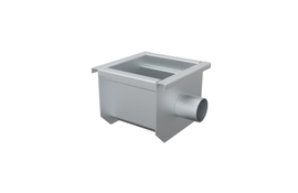 Прямоугольный трап 180Х180 с горизонтальным выпуском 50 мм