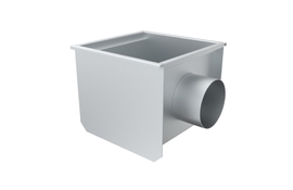 Прямоугольный трап 380Х380 с горизонтальным выпуском 160 мм