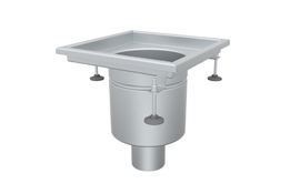 Круглый трап 250Х250 с вертикальным выпуском 75мм