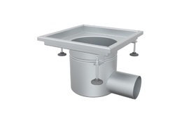 Круглый трап 250Х250 с горизонтальным выпуском 75мм