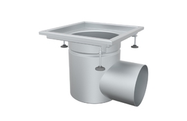 Круглый трап 300Х300 с горизонтальным выпуском 160мм